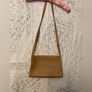 COACH Mid Size Light Brown Leather Handbag